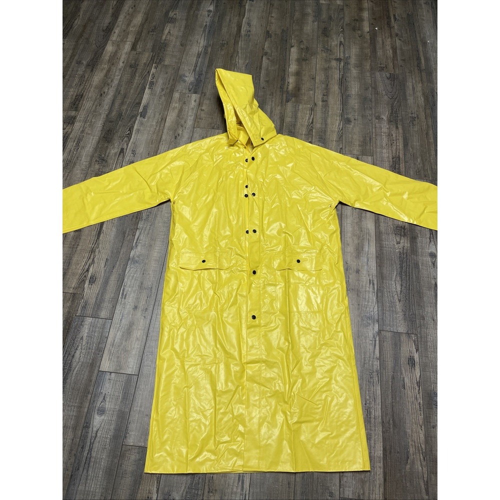 Vintage Southern Bell, Hooded Raincoat Jacket, Flame Retardant River City Large - Picture 6 of 9